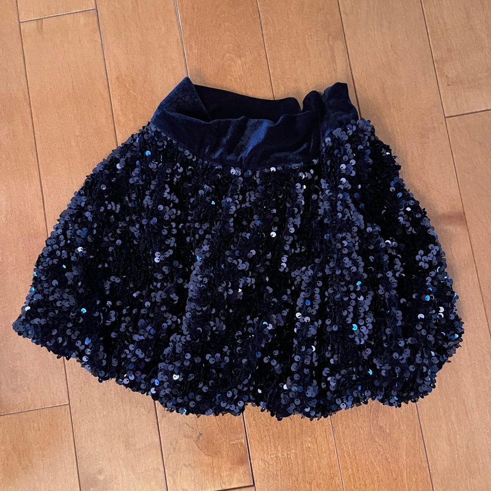 Zara Kids Navy Blue Sequin Skirt